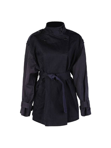 Kelly Mid Trench Coat Midnight - ISABEL MARANT - BALAAN 1