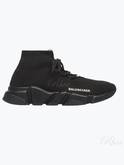 Speedrunner Lace-Up High Top Sneakers Black - BALENCIAGA - BALAAN 2