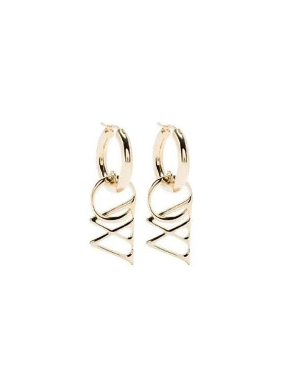 OW Drop Earrings Gold - OFF WHITE - BALAAN 2