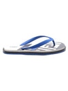 FF Logo Flip Flops Blue - FENDI - BALAAN 1