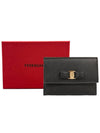 Vara Bow Card Walletr Black - SALVATORE FERRAGAMO - BALAAN 6