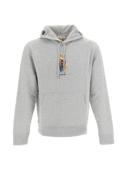 Foxhead Patch Comfort Zipper Hooded Medium Grey Melange - MAISON KITSUNE - BALAAN 2