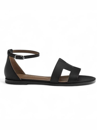 H Santorini leather strap sandals black H182139Z - HERMES - BALAAN 2