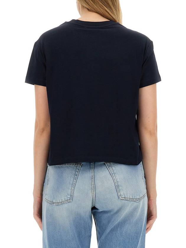 Boxy Rue Madame Short Sleeve T-Shirt Navy - A.P.C. - BALAAN 3