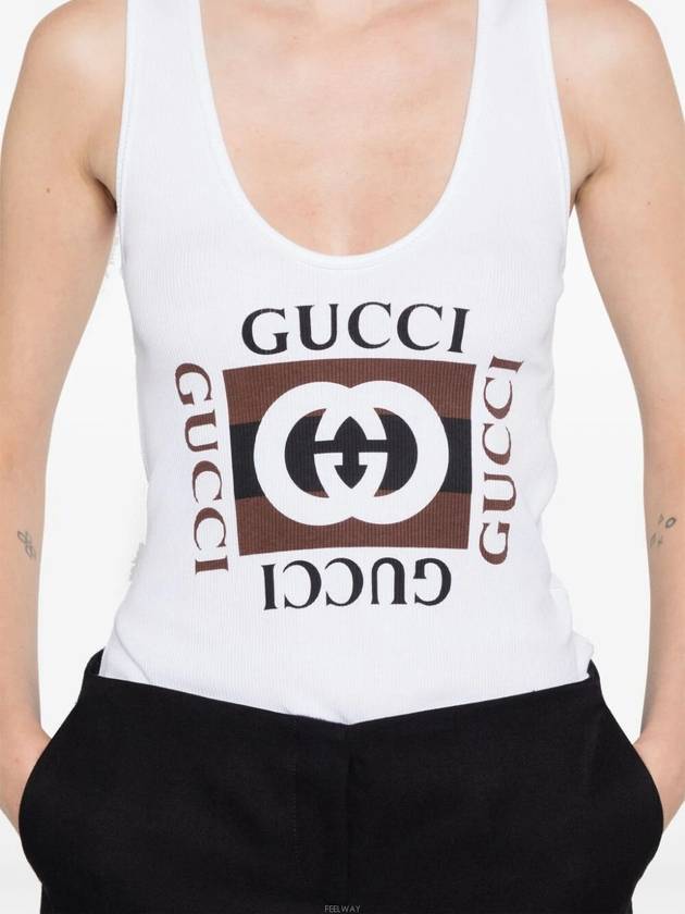 Logo Sleeveless White - GUCCI - BALAAN 4