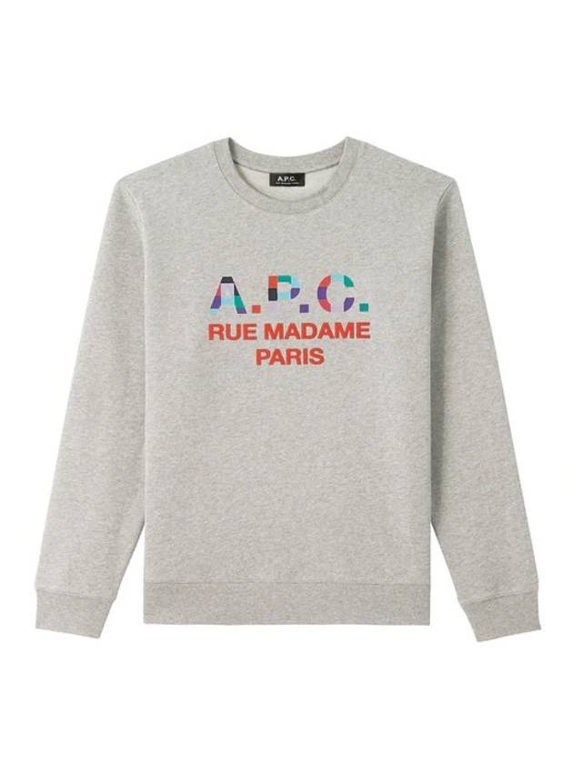 Women's Color Block Logo Sweat Sweatshirt Ecru Header - A.P.C. - BALAAN 2