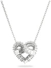 Matrix Heart Pendant Necklace Silver - SWAROVSKI - BALAAN 6