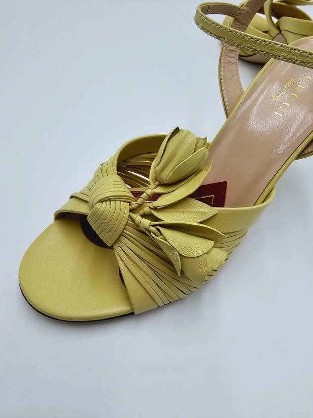 Gucci Lovelight Flower Sandals Heel Butter - GUCCI - BALAAN 7