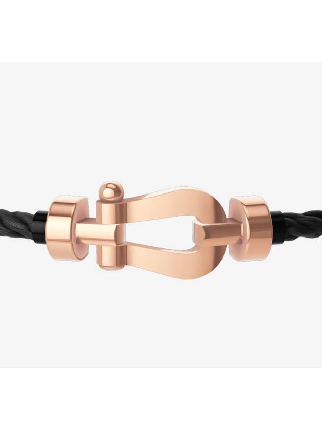 Force Ten Bracelet Medium Model 18K Pink Gold Black Men 10 - FRED - BALAAN 3