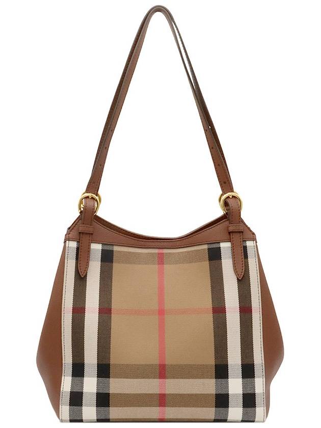 House Check Brown Leather Canterbury Small Tote Shoulder Bag - BURBERRY - BALAAN 1