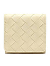 Intrecciato Tri-Fold Card Wallet Ice Cream - BOTTEGA VENETA - BALAAN 1