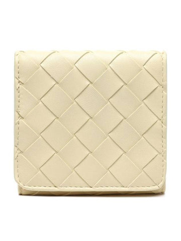 Intrecciato Tri-Fold Card Wallet Ice Cream - BOTTEGA VENETA - BALAAN 1