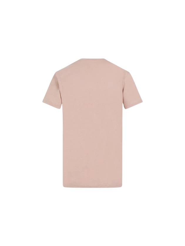 Logo Patch Jersey Cotton Short Sleeve T-Shirt Light Pink - MONCLER - BALAAN 3