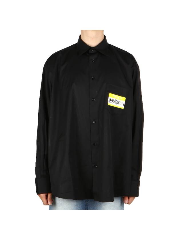 Logo Printing Long Sleeve Shirt Black - VETEMENTS - BALAAN 2