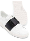 Men's Hidden Open Band Low Top Sneakers White Black - VALENTINO - BALAAN 6