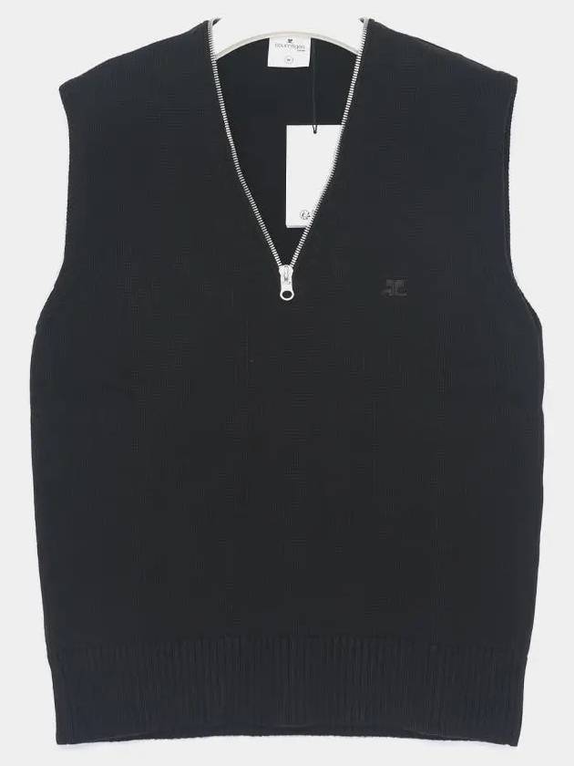 V neck sleeveless sweater 324MPU180FI0036 - COURREGES - BALAAN 3