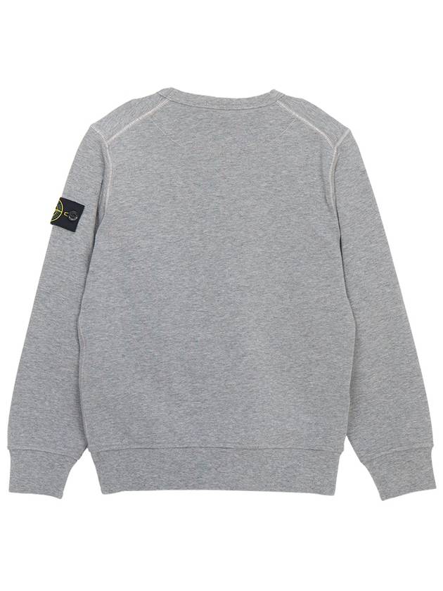 Kids Wappen Patch Crew Neck Sweatshirt Grey - STONE ISLAND - BALAAN 3