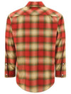 Flannel Check Long Sleeve Shirt Yellow Red - MONCLER - BALAAN 4