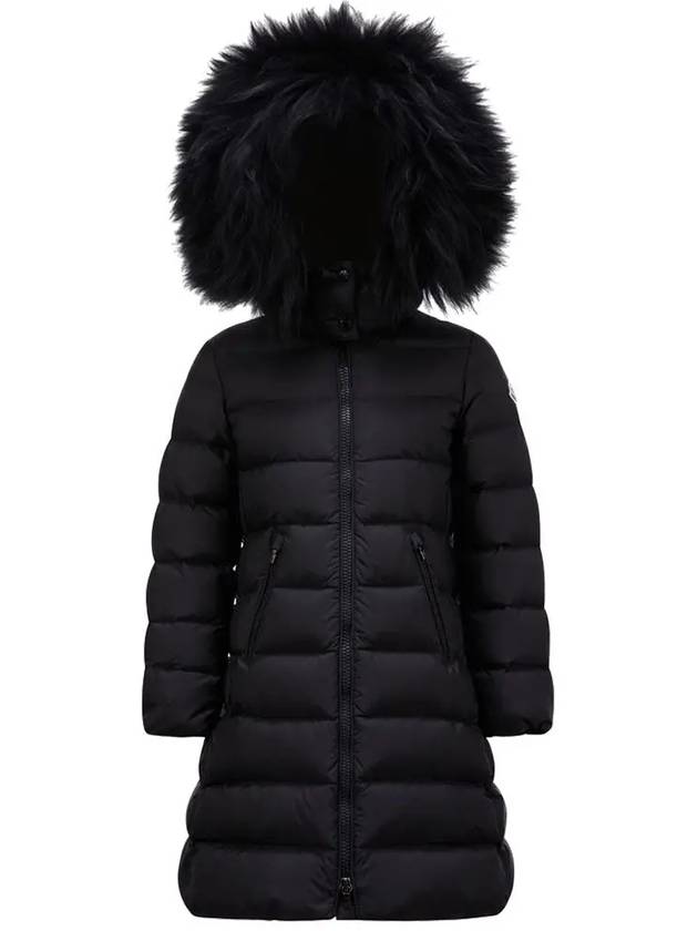 Kids Abelle Hooded Shearling Down Padding Black - MONCLER - BALAAN 3