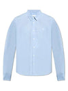 De Coeur Embroidery Cotton Long Sleeve Shirt Blue - AMI - BALAAN 2