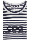 CDG logo striped border long sleeve t-shirt navy - COMME DES GARCONS - BALAAN 7