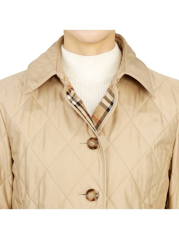 Diamond Quilted Thermoregulated Jacket New Chino Beige - BURBERRY - BALAAN 10