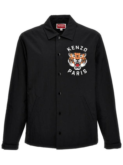 Lucky Tiger Quilted Coach Jacket Black - KENZO - BALAAN 2