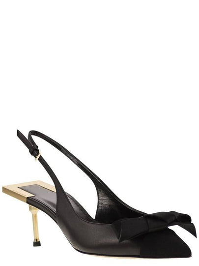 Nappa leather slingback with satin bow - ELISABETTA FRANCHI - BALAAN 2