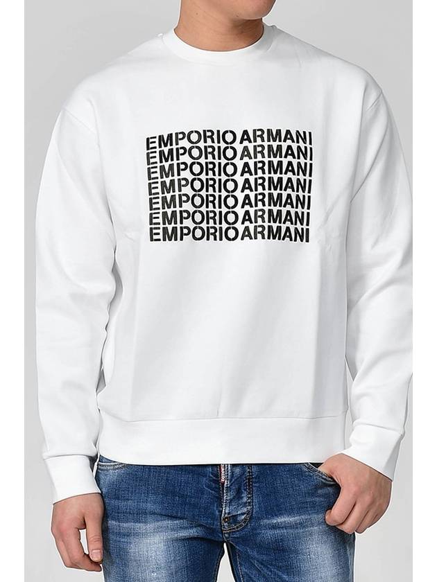 Logo Sweatshirt White - EMPORIO ARMANI - BALAAN 2