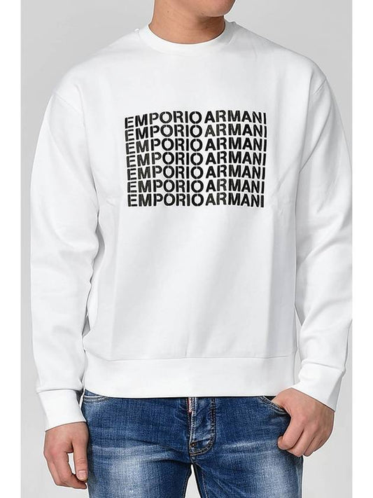 Armani Emporio 6K1M62 Sweatshirt White 1JHSZ 0100 - EMPORIO ARMANI - BALAAN 1