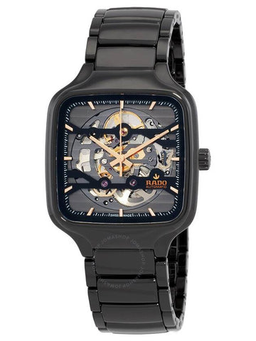 Rado True Square Automatic Skeleton Dial Unisex Watch R27124162 - RADO - BALAAN 1