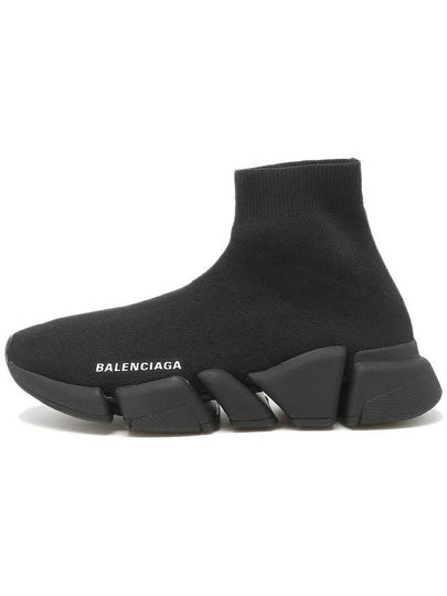 Women's Speed 2 0 Recycled Knit High Top Sneakers Black - BALENCIAGA - BALAAN 2