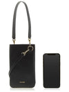 Phone Holder Mini Bag Black - JIL SANDER - BALAAN.