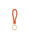 Intrecciato Leather Key Holder Orange - BOTTEGA VENETA - BALAAN 2