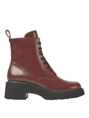 Milah Leather Worker Boots Burgundy - CAMPER - BALAAN 1