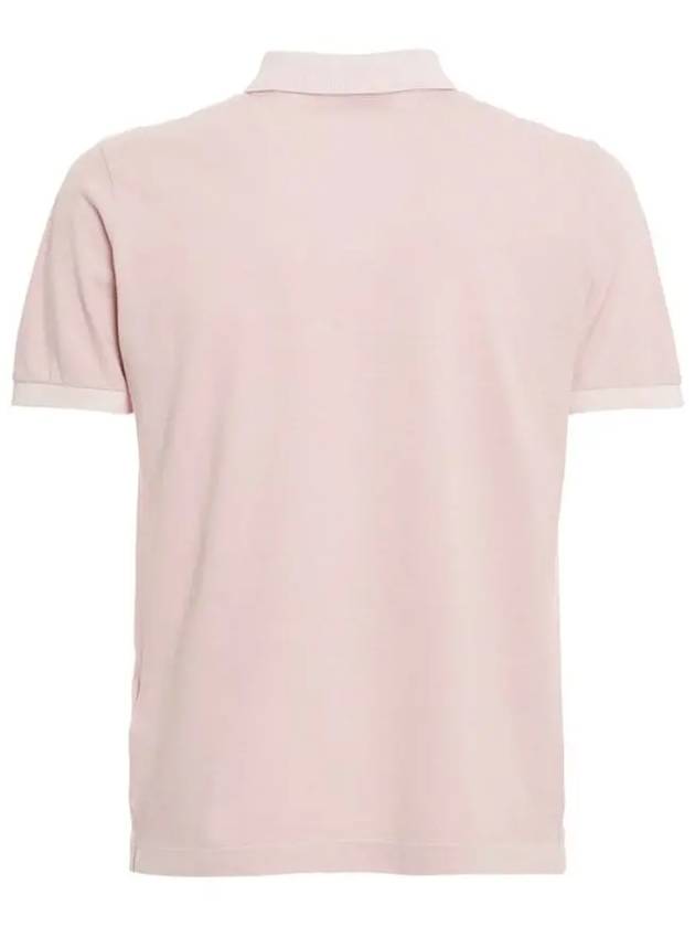 Logo Patch Washing Polo Shirt Pink - STONE ISLAND - BALAAN 4