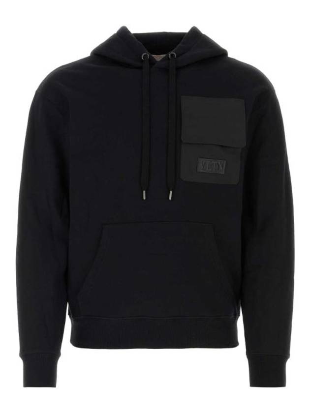 Hooded Sweatshirt 3V3MF26L9GR 0NO Black - VALENTINO - BALAAN 1