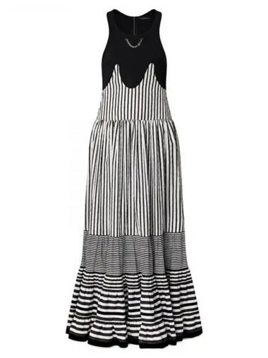 Mixed Stripe Tiered Dress 1AFHCG - LOUIS VUITTON - BALAAN 1