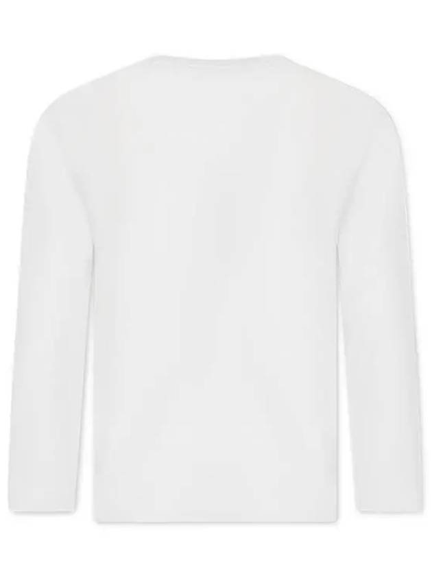 Kids Cotton Jersey Long Sleeve T-Shirt White - STONE ISLAND - BALAAN 3