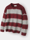 Wool brush striped knit gray - INDUST - BALAAN 5