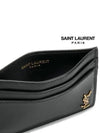 Tiny Monogram Shiny Leather Card Case Black - SAINT LAURENT - BALAAN 6