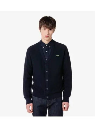 Men s Pique Tissue Cardigan Navy - LACOSTE - BALAAN 1