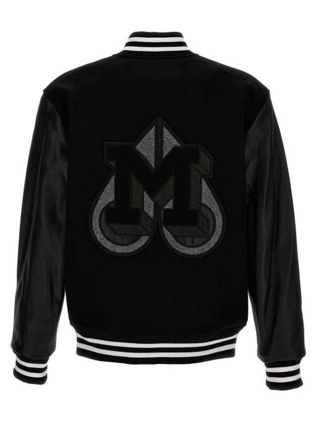 Logo Varsity Bomber Jacket Black - MOOSE KNUCKLES - BALAAN 1