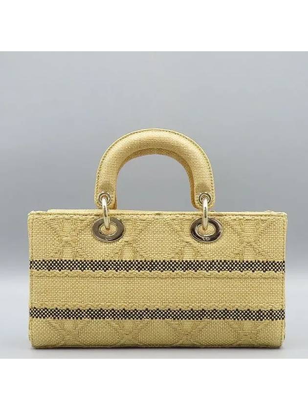 M0540 Lady D Joy Bag Medium Cannage Natural Raffia Tote Shoulder Strap 2WAY - DIOR - BALAAN 4