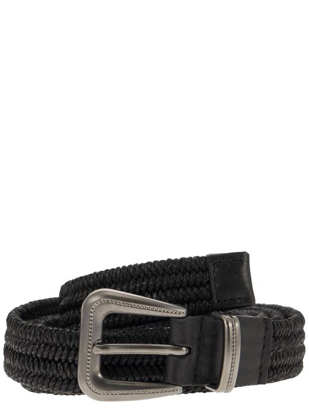 Rustic woven linen belt - BRUNELLO CUCINELLI - BALAAN 1