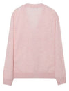 Keve Face Wool V-neck Cardigan Faded Pink Melange - ACNE STUDIOS - BALAAN 3