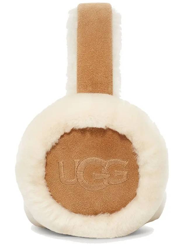 Sheepskin Embroidery Earmuff Chestnut - UGG - BALAAN 3