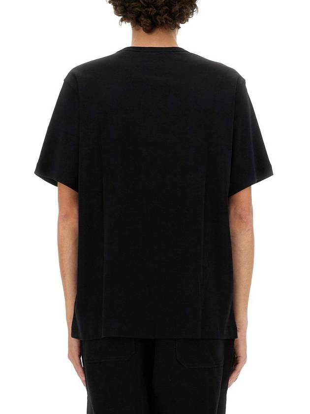 Embroidered Logo Short Sleeve T-Shirt Black - HELMUT LANG - BALAAN 4