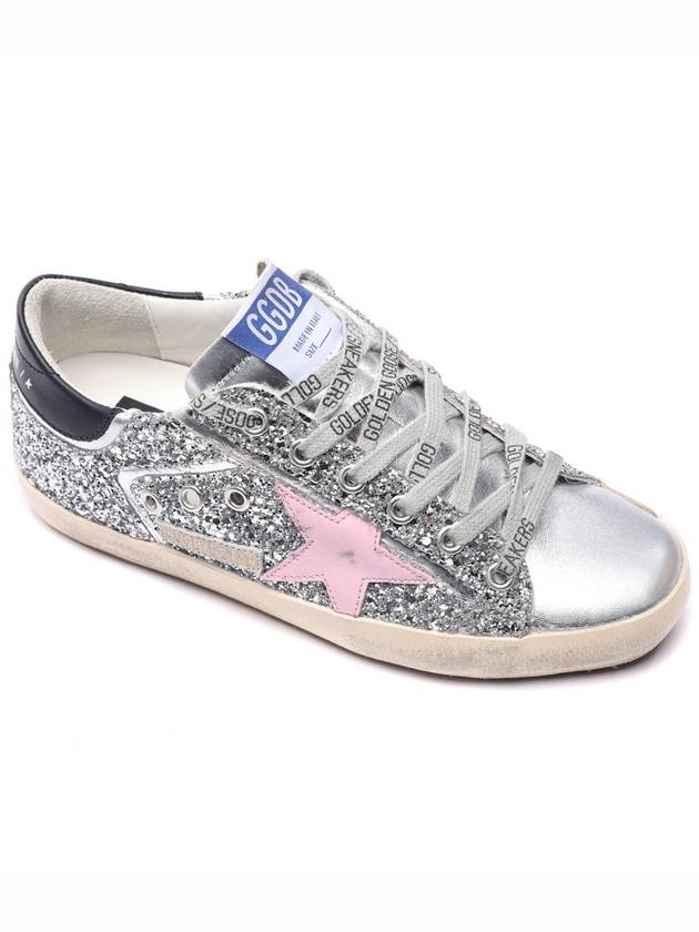 Superstar Glitter Laminated Low Top Sneakers Silver - GOLDEN GOOSE - BALAAN 4