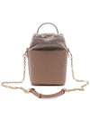 5AC Number Logo Texture Leather Bucket Bag Beige - MAISON MARGIELA - BALAAN 5